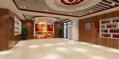 智慧黨建展廳設計效果圖+平面布置圖，創新設計理念